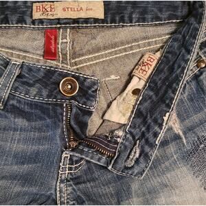 BKE Stella Boot Stretch Low Rise Distressed Denim Blue Jeans Womens 25 x 31 1/2